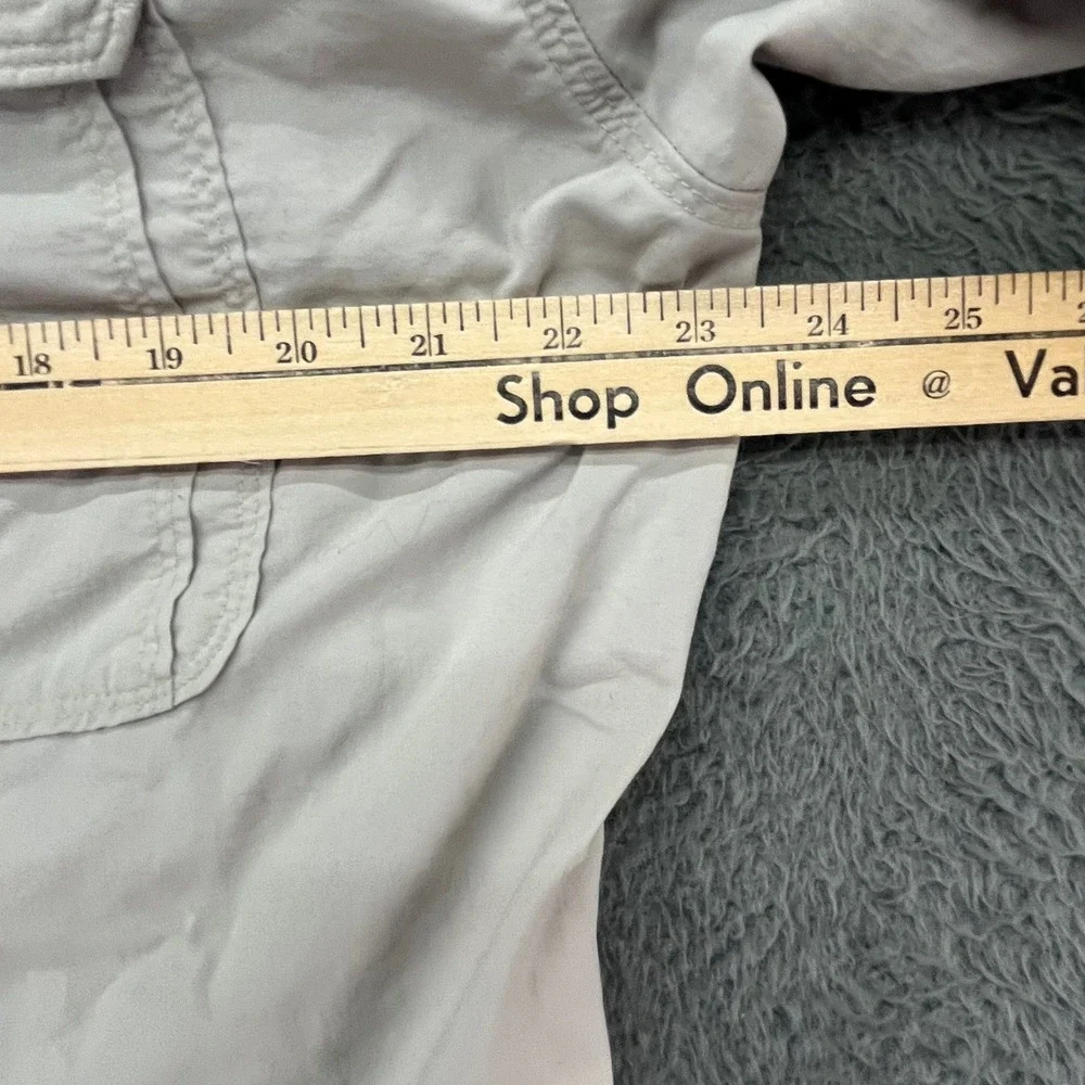 The North Face Mens L G Long Sleeve‎ Button Up Shirt Lightweight Tan